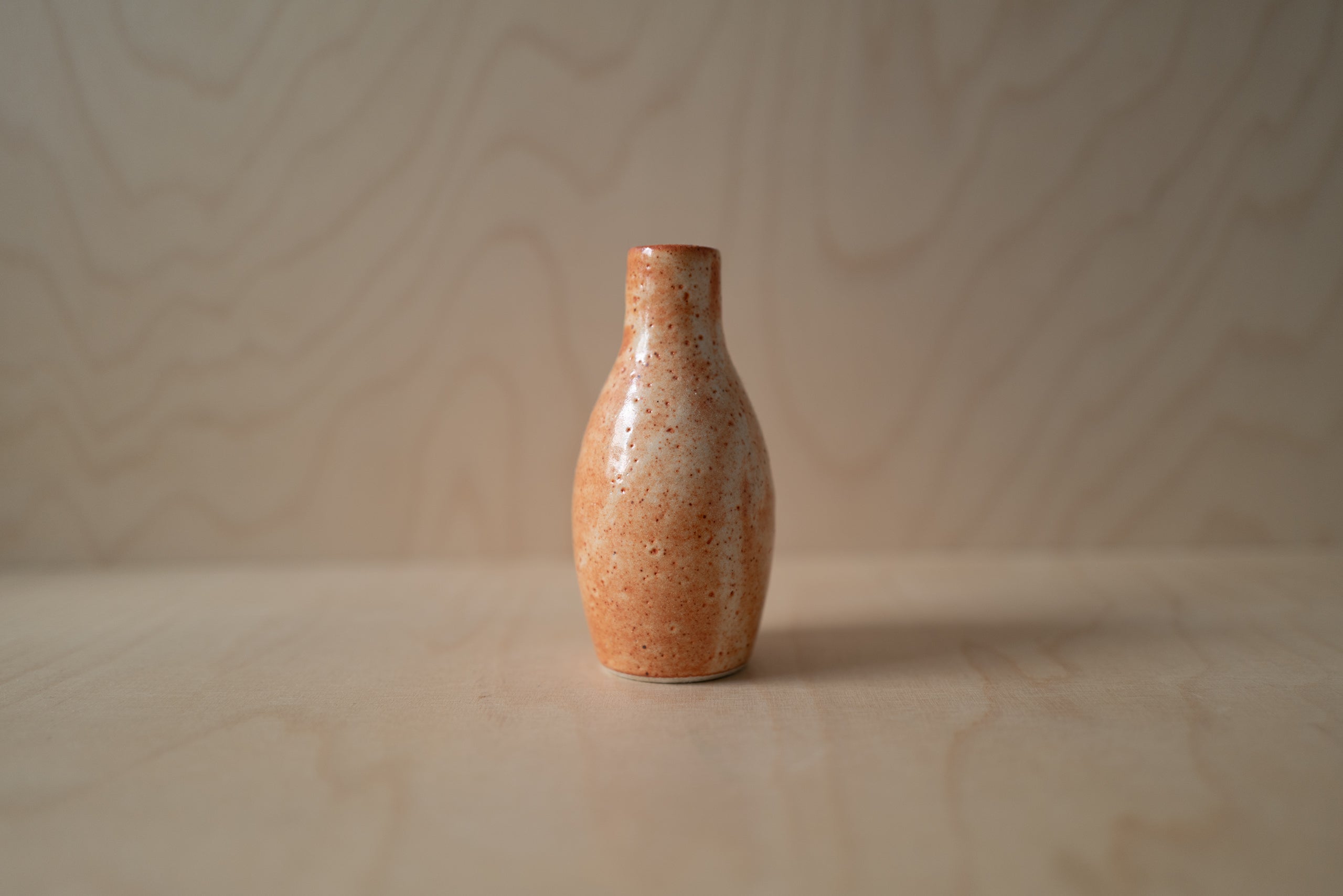 Japanese Orange Ceramic Vase